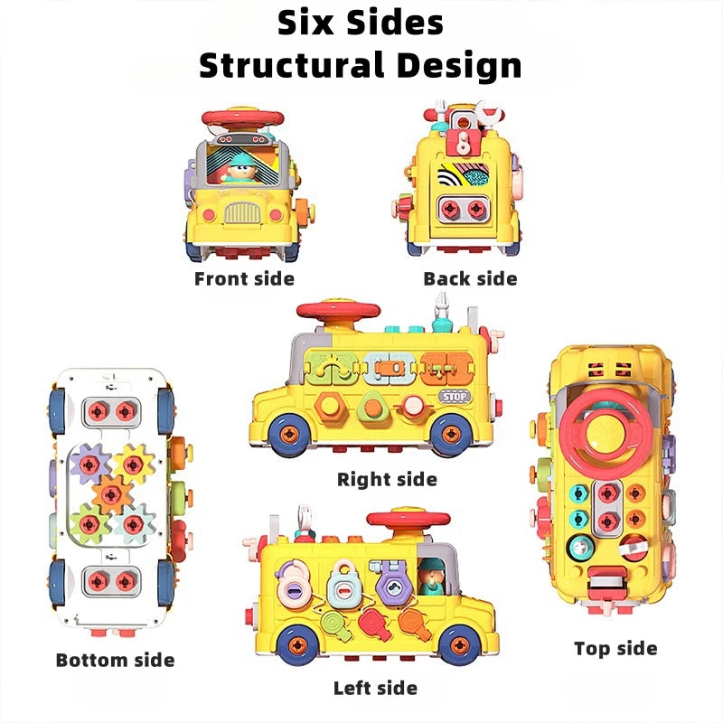 Toddler Busy Cube – Montessori Fine Motor Skills Activity Toy for Travel, Home & Nursery