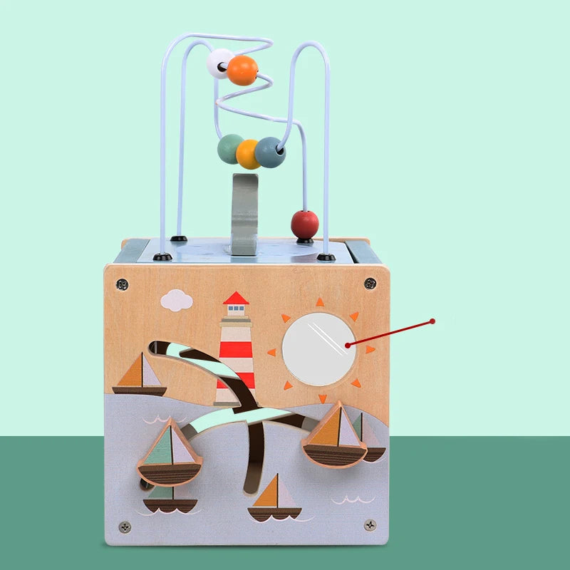 Motor Skills Development Cube for Kids Aged 3 and Up, Activity Cube for Infants, Montessori Play Cube for Children