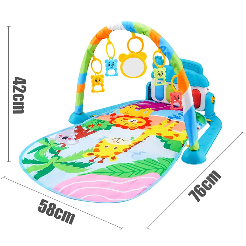 Baby Music Play Gym – 3-in-1 Activity Toy with Piano, Crawling Blanket & Pedal Pad (0-36 Months)